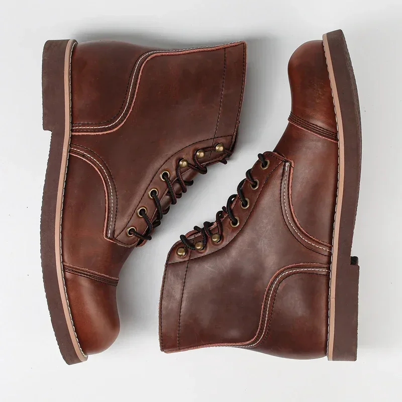 Craft Tools - Winter Vintage Tooling Mannen Motorlaarzen Kwaliteit