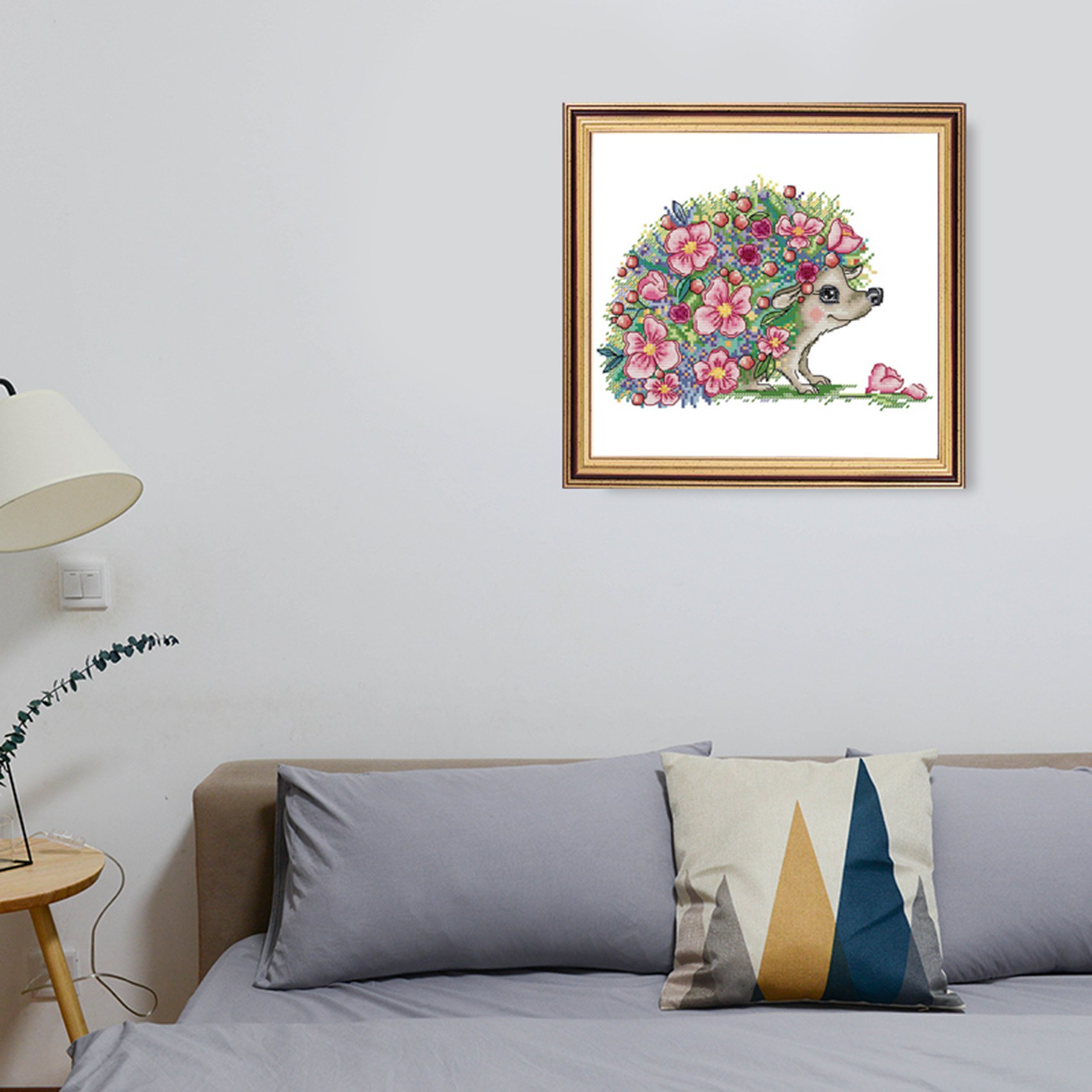 Cross Stitch Stamped Kits Beginners - Kruissteekpakketten met voorgedrukte patronen voor volwassenen,
