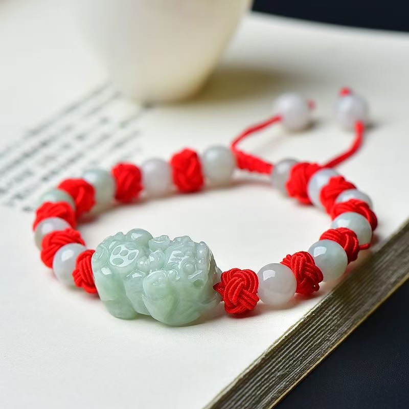 Beading - Natuurlijke Birmese Jadeïet Bixiu Armband Mode