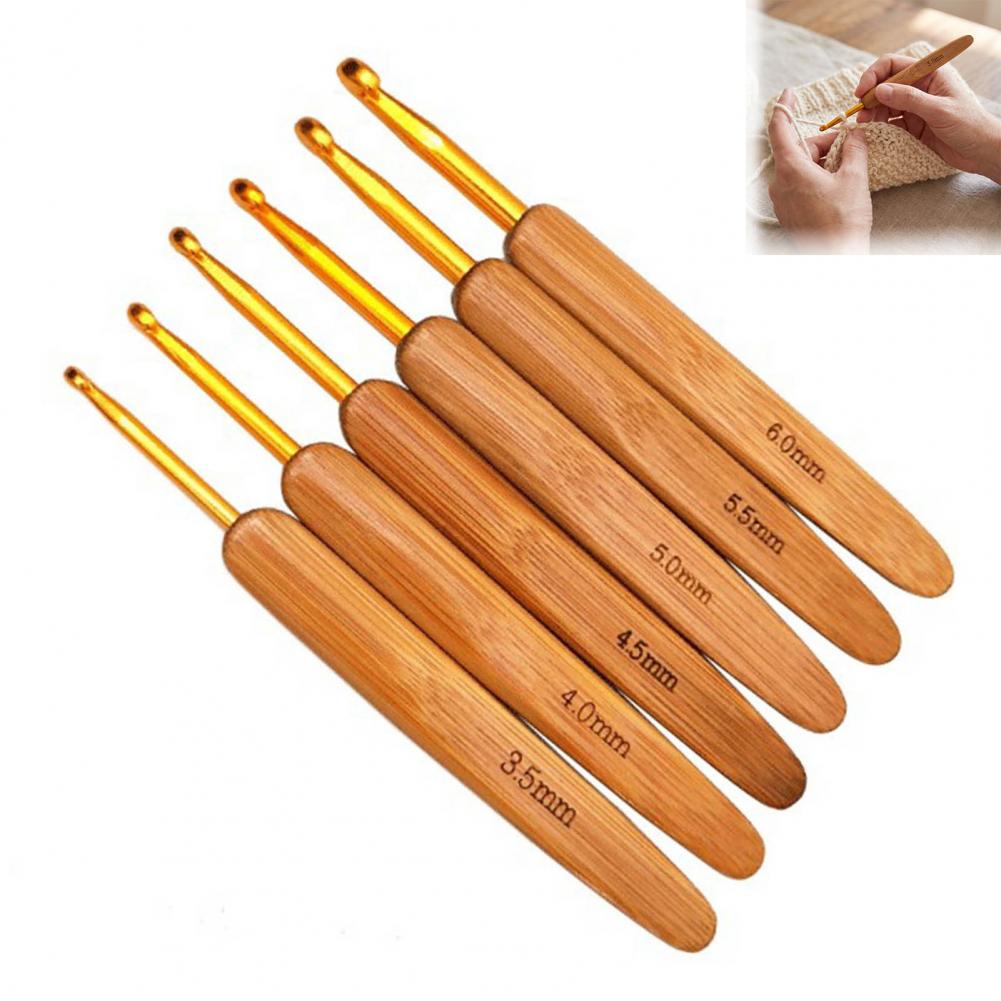 Haaknaaldenset, draagbare haak - Wooden Crochet Hooks Ergonomic Handle recensie en prijs