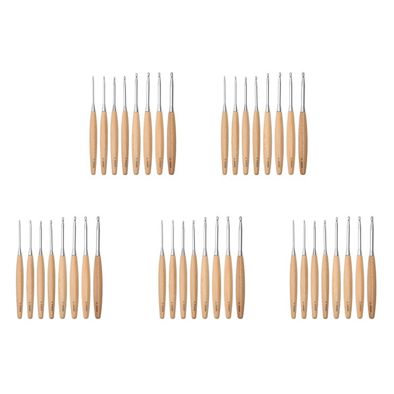ABJI – set van 40 houten haakn - Wooden Crochet Hooks Ergonomic Handle recensie en prijs
