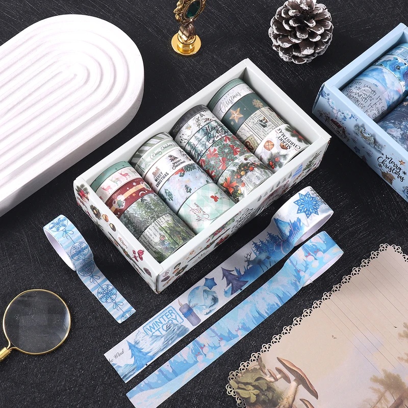 20 rollen vintage kerst-washi  - Scrapbooking recensie en prijs
