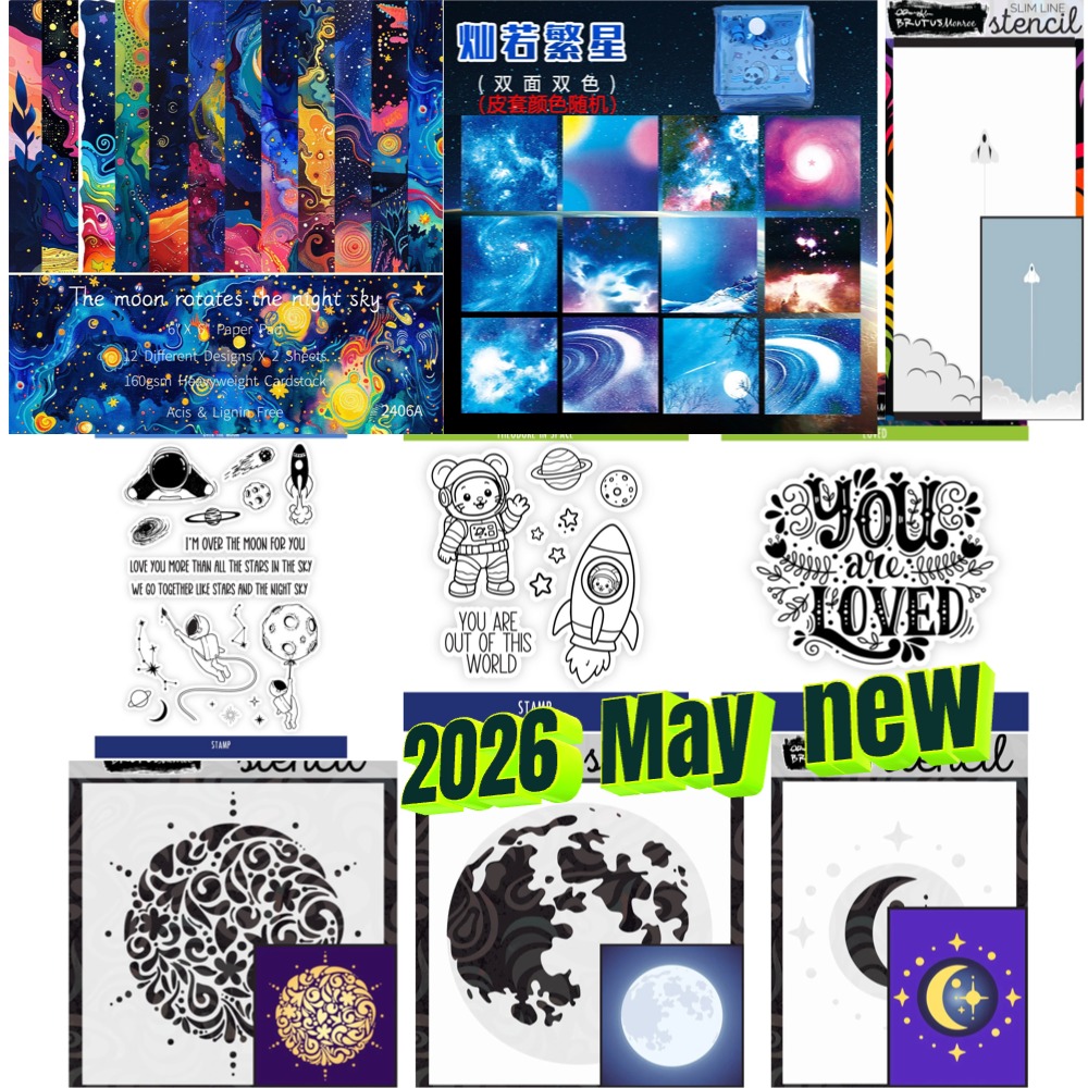Planet series ruimtevaartuigen - Clear Silicone Stamps For Card Making recensie en prijs