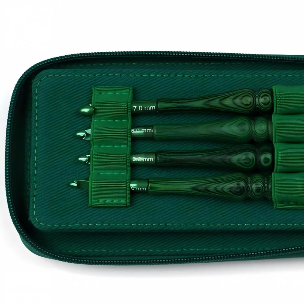 Haaknaaldenset, groen, met syn - Wooden Crochet Hooks Ergonomic Handle recensie en prijs