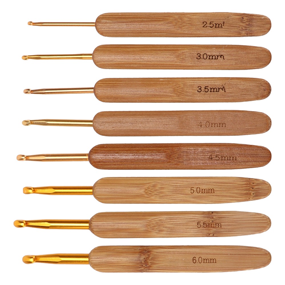 8-delige set haaknaalden, mate - Wooden Crochet Hooks Ergonomic Handle recensie en prijs