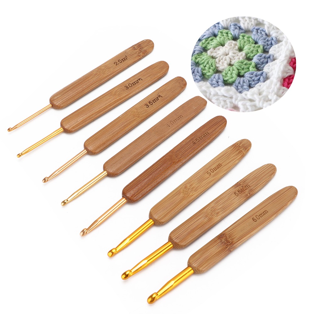 8-delige set haaknaalden, mate - Wooden Crochet Hooks Ergonomic Handle recensie en prijs