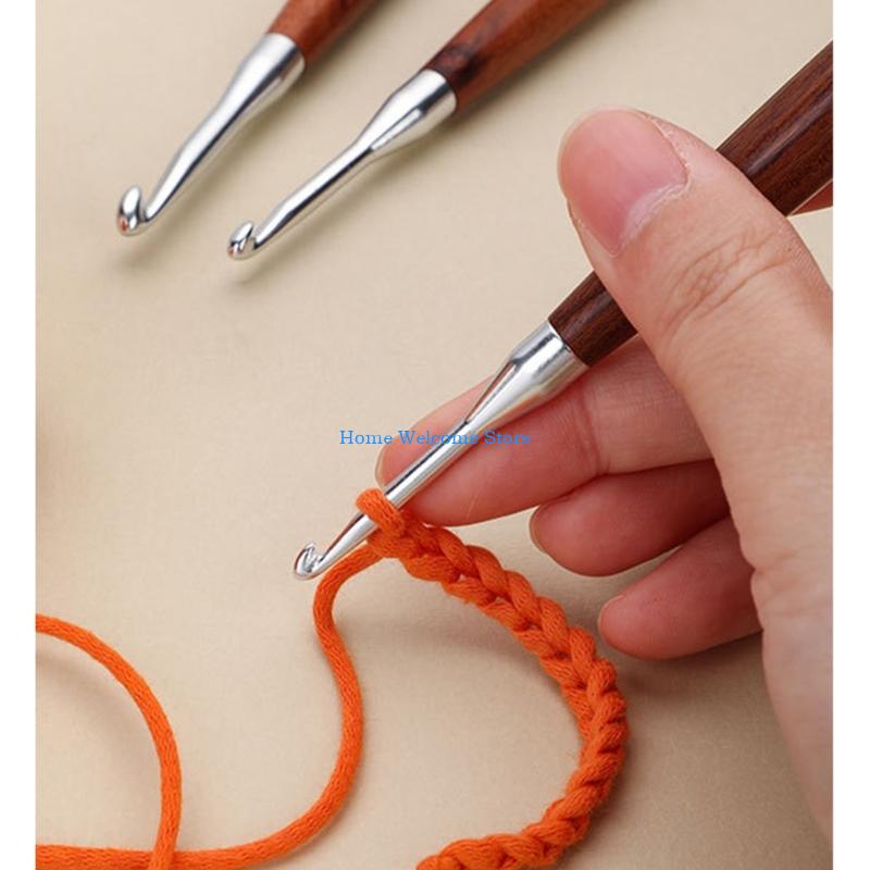 F68E 8-delige houten handvat h - Wooden Crochet Hooks Ergonomic Handle recensie en prijs