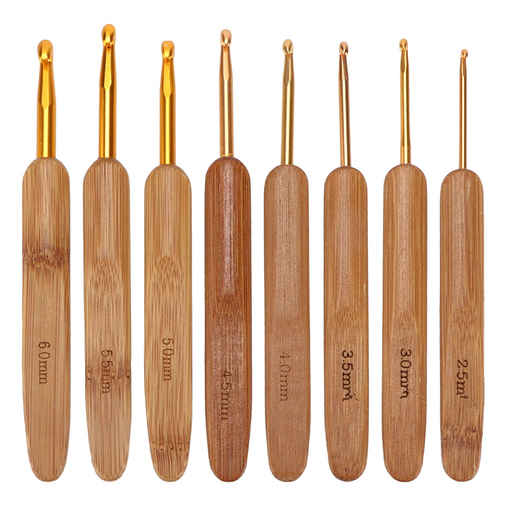 8-delige ergonomische haaknaal - Wooden Crochet Hooks Ergonomic Handle recensie en prijs