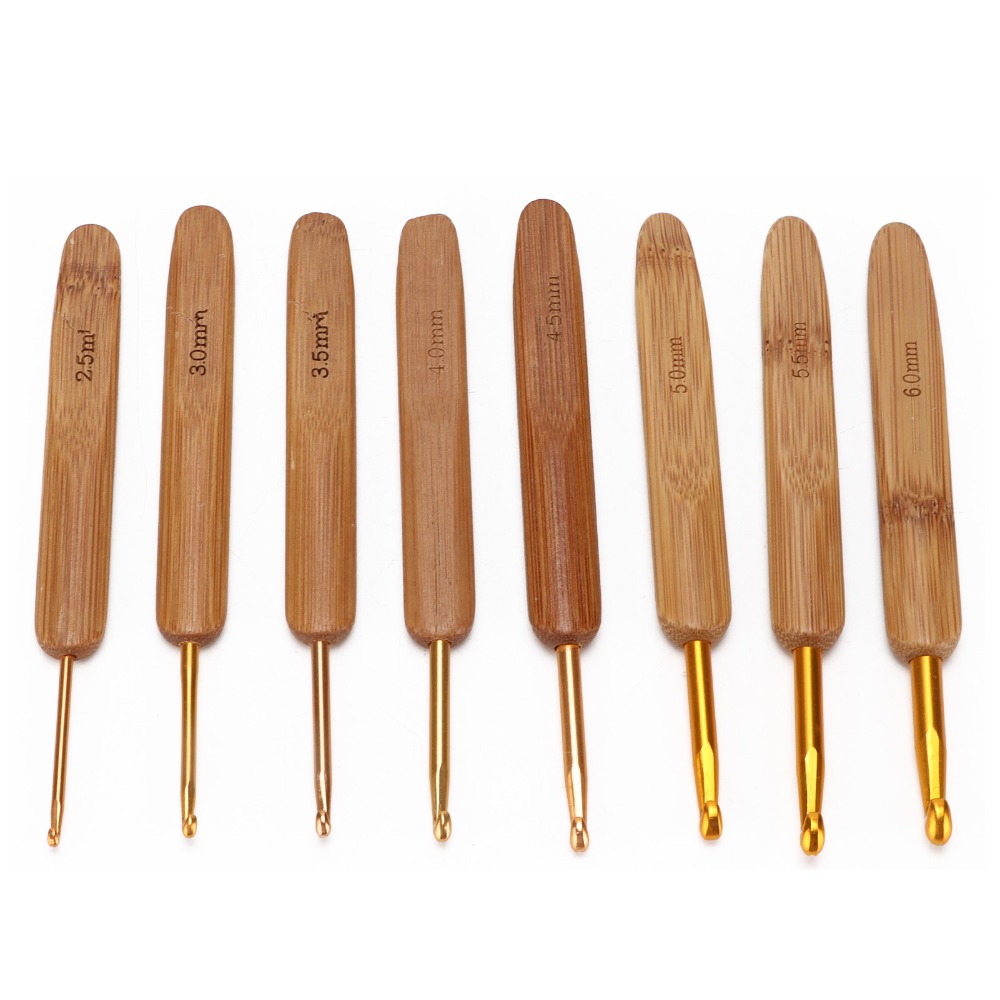8-delige ergonomische haaknaal - Wooden Crochet Hooks Ergonomic Handle recensie en prijs