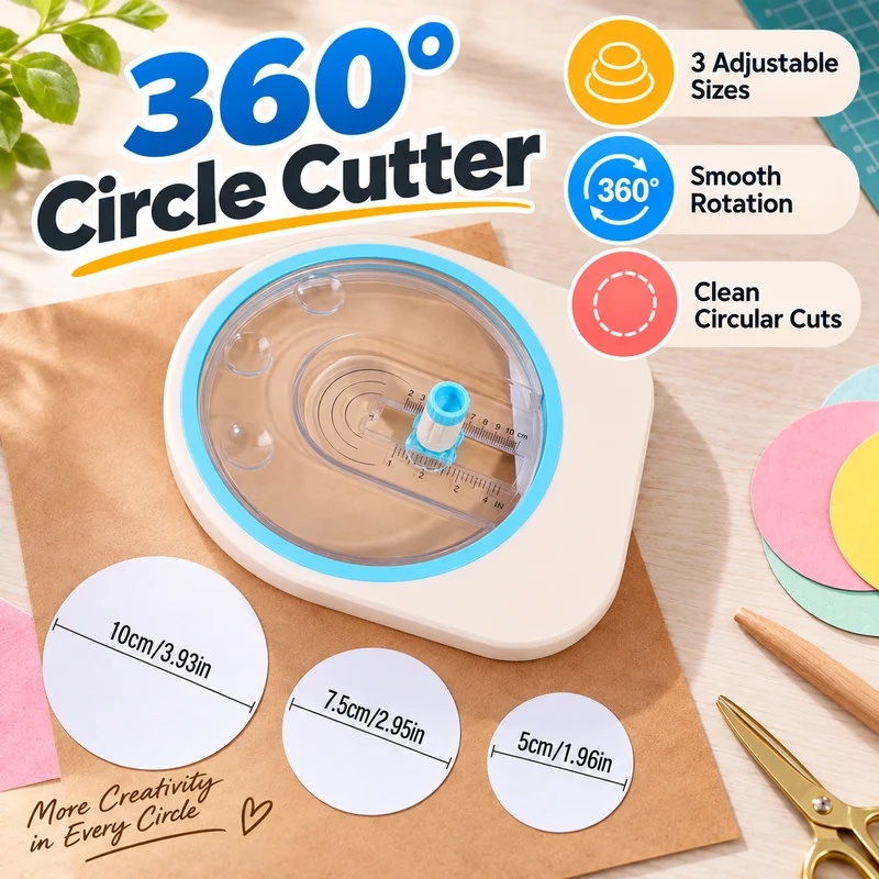 360 °   Draaiende cirkelvormig - Scrapbooking recensie en prijs